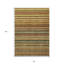 Tapis intérieur lavable rayé corail doré et vert 8 pi x 10 pi