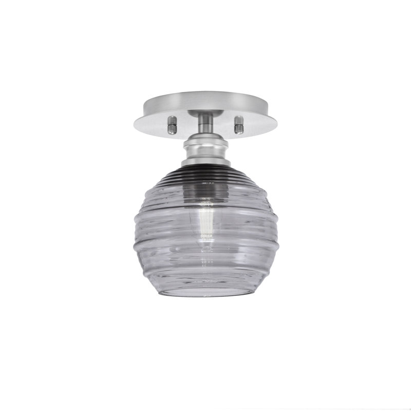 Verre semi-encastré 1 lumière Edge, Nickel brossé