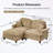 Chenille Loveseat with Flared Arms and ottoman-96757122