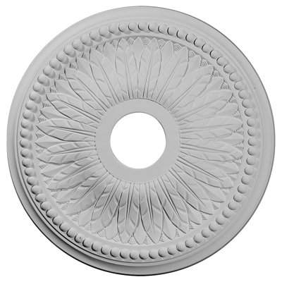 Médaillon de plafond Endurathane Rotherham, DO 18 po x P 3 1/2 po x P 1 1/2 po (convient aux auvents jusqu'à 3 1/2 po), finition cuivre poli peint à la main