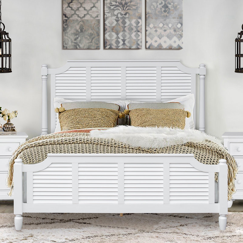 Seery Panel Bed in White, King