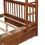 Full-Over-Full Bunk Bed With Ladders And Two Storage Drawers (Walnut)-1119201707