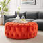 Grand repose-pieds rond en velours Performance-1470650298