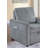Ottavio 33"W Gray Corduroy Armchair With Pull-Out Chaise And Side Pocket