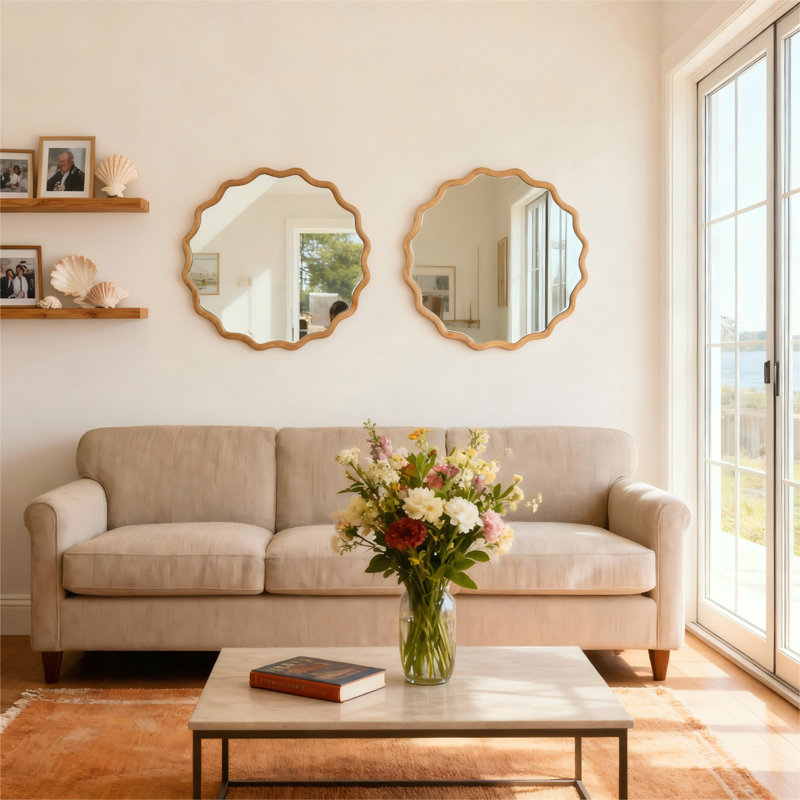 Miroir d'appoint 30 po, Bois naturel