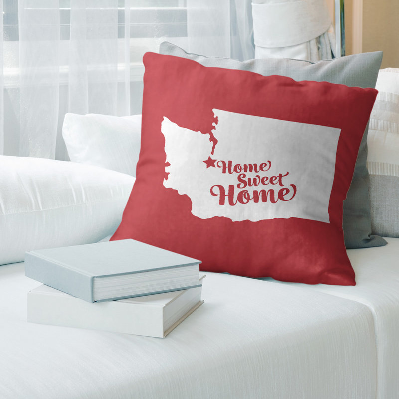 Housse de coussin pour la maison, Tuscaloosa, 20 po x 20 po, Rouge