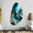 Abstract Geode Turquoise III - Fall Shape Large Abstract Marble 3D Wall Clock-104237865