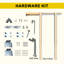 Porte coulissante en pin 1-Lite-98606598