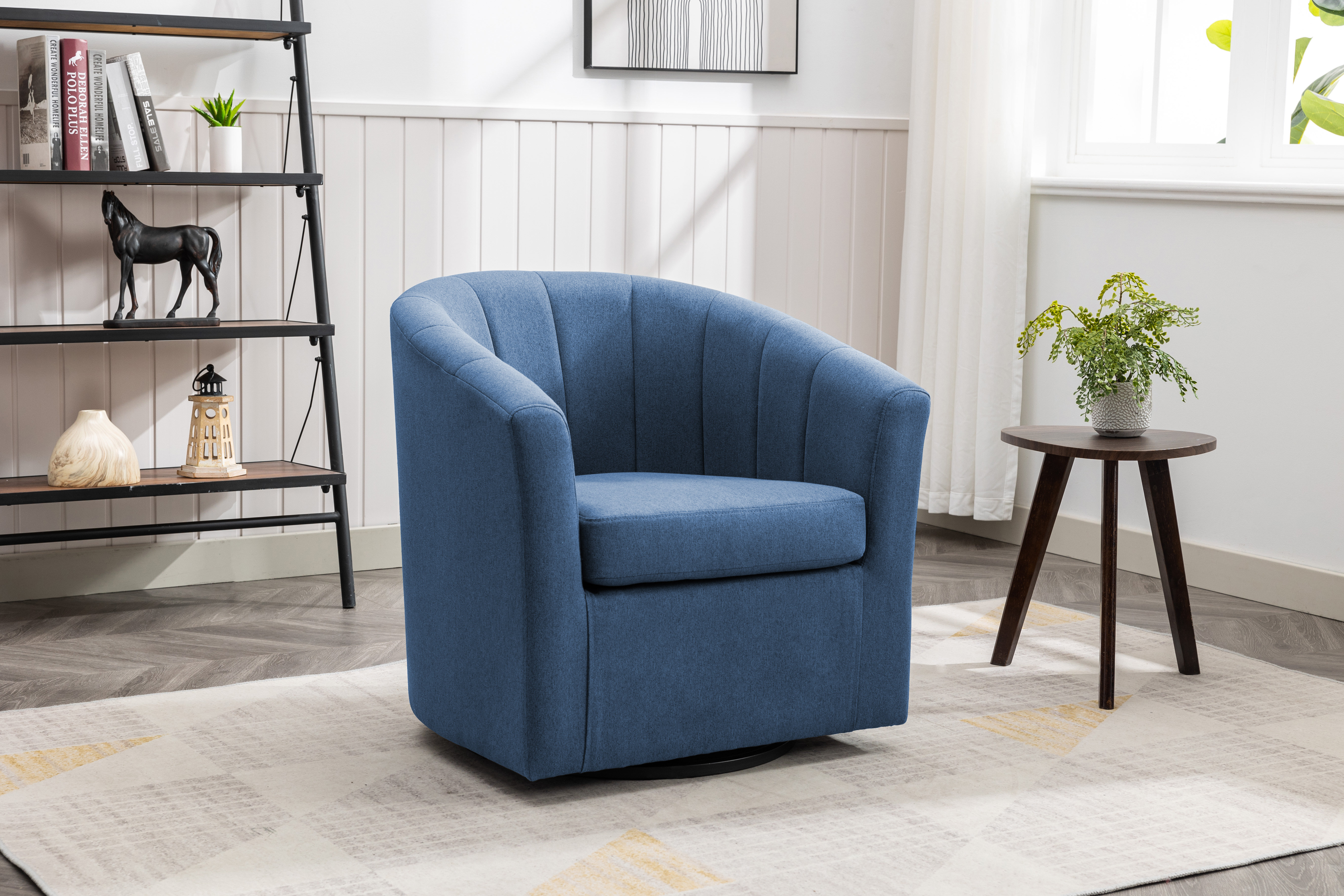 Marlow Home Amareon Fabric Swivel Barrel Chair Reviews