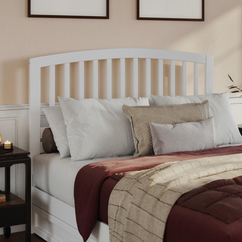 Lit plateforme en bois massif Lamari avec pied de lit et lit gigogne, Blanc, Grand