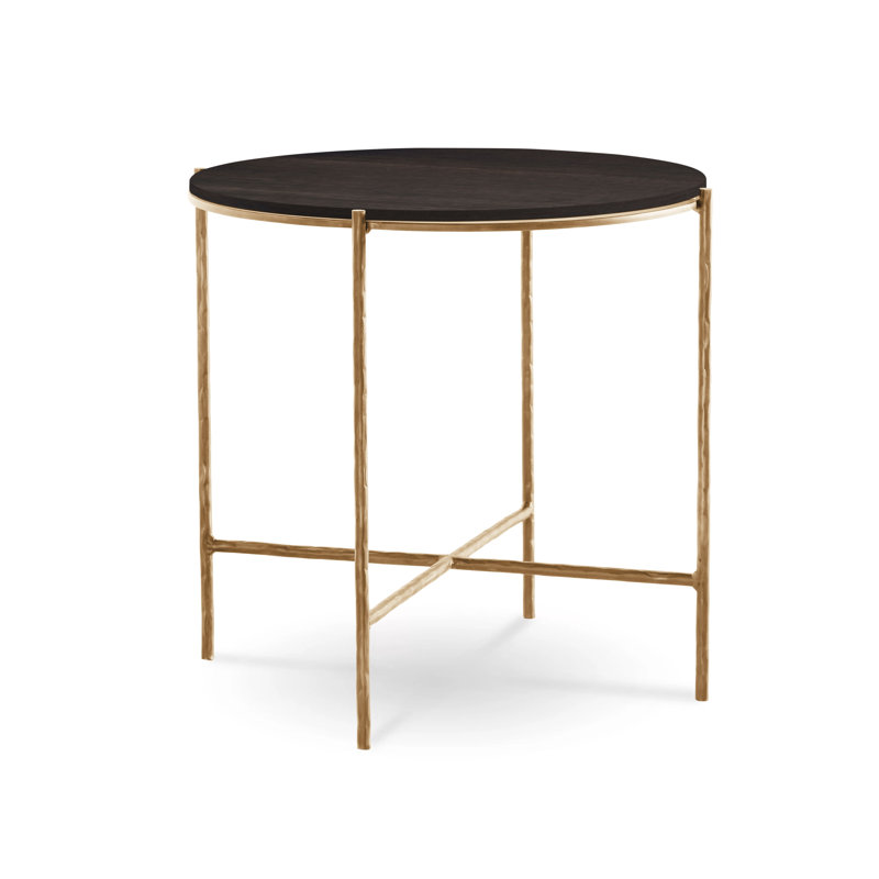 Anna Solid Wood End Table, Saddle, Harvest