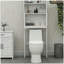 Étagère de rangement pour salle de bain à 2 niveaux avec 2 portes
