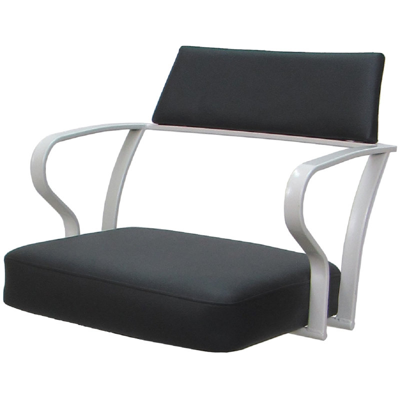Tabouret pivotant très grand 34,00 po Jabria, Blanc, Gris