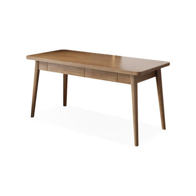 Tan Rectangle Solid Wood Desks