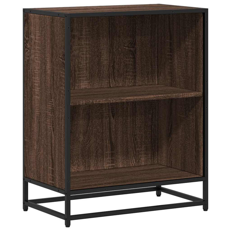 Borough Wharf Bookcase Engineered Wood, Brown Oak, 76cm H x 60cm W x 35cm D