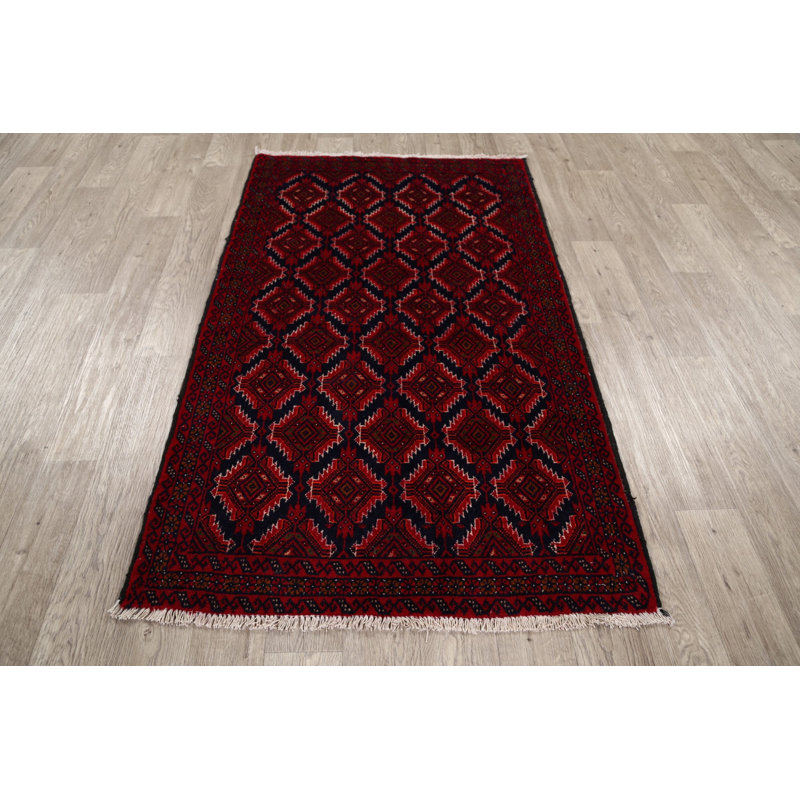 All-Over Geometric  Oriental Area Rug 3x6