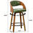 Modern Faux Leather Swivel 26'' Stools , Wood Counter Stools with Footrest-122537564-119858596