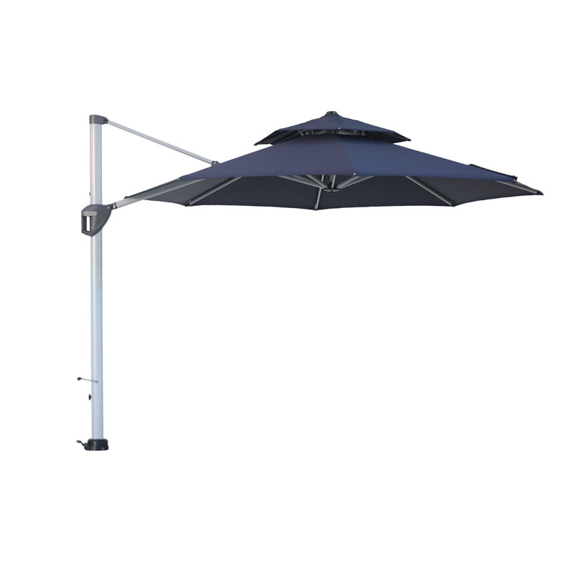 Parasol en porte-à-faux 129,92 po Rosealie, Bleu marine