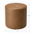18" Wide Faux Leather Round Upholstered Ottoman-1900555102