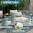 24" H X 32" W Outdoor Round Fire Pit Table In Gray Wicker Finish