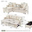 3 Seater Linen Sofa Bed-365104659