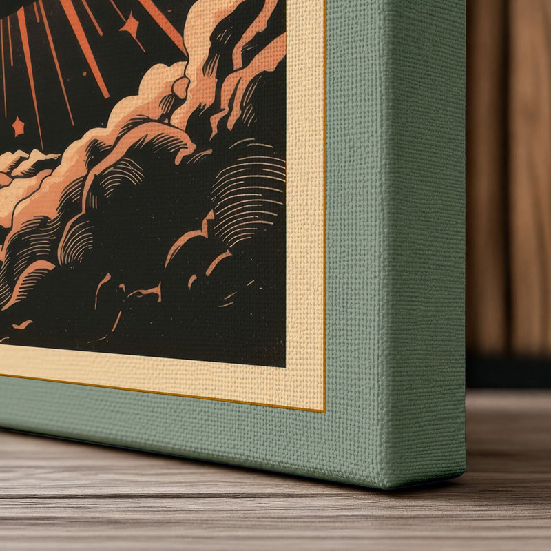 Good Times Retro - Wrapped Canvas, 18x12 - 45.7 x 30.5 cm, Sage Border