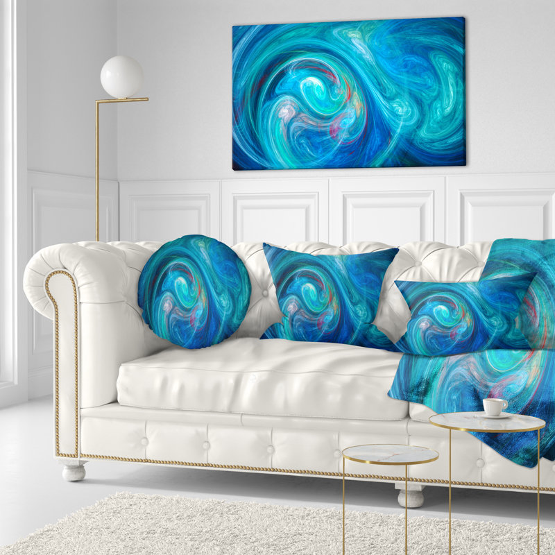 «Dark Blue Fractal Abstract», impression sur toile, H 20 po x l 40 po x P 1po