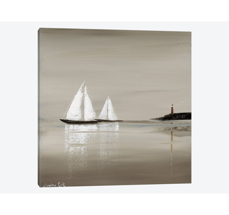 «Sailing I», reproduction sur toile, H 48 po x l 48 po x P 1,5 po, Toile tendue, Pas de tapis