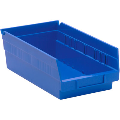Economy Shelf Bin, nesting, (7) divider slots, rear hanglock, moulded-in label holder, polypropylene, Made in USA, case of 30