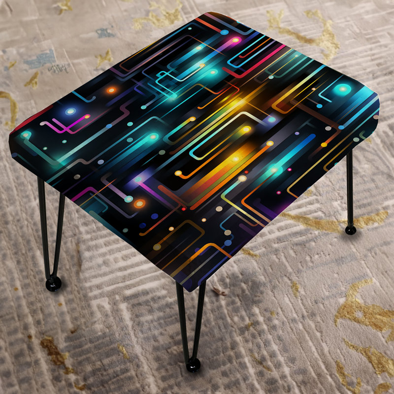 Repose-pieds Neon Futuristic Cubic Mirage