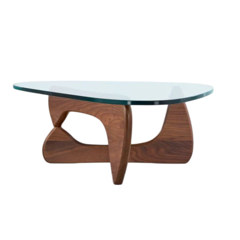 Table basse Triangle, Walnut, 16" H x 41" L x 26" W