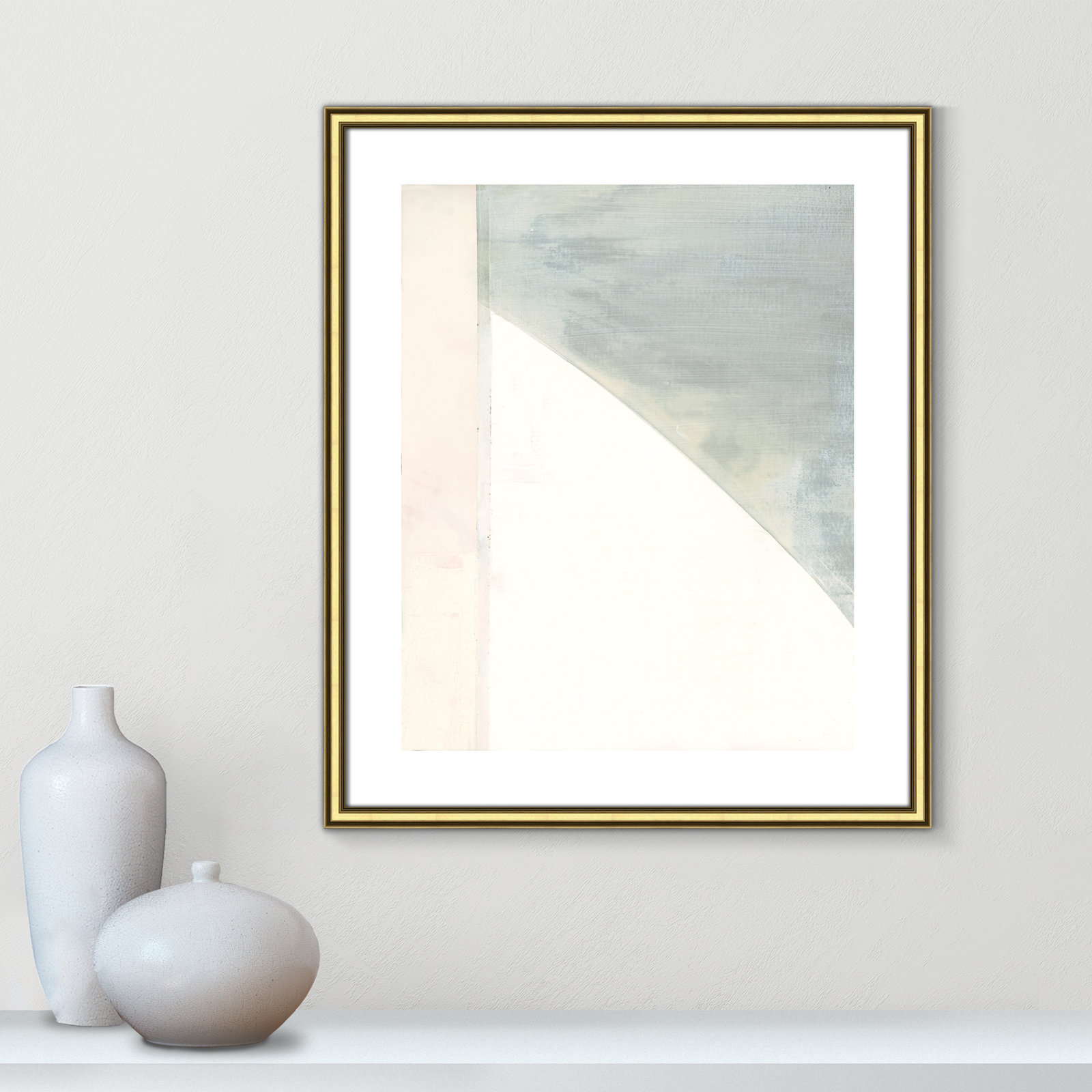 In Neutral I - Painting Print, Gold Framed Paper, 25.5" H x 21.5" W x 0.88" D