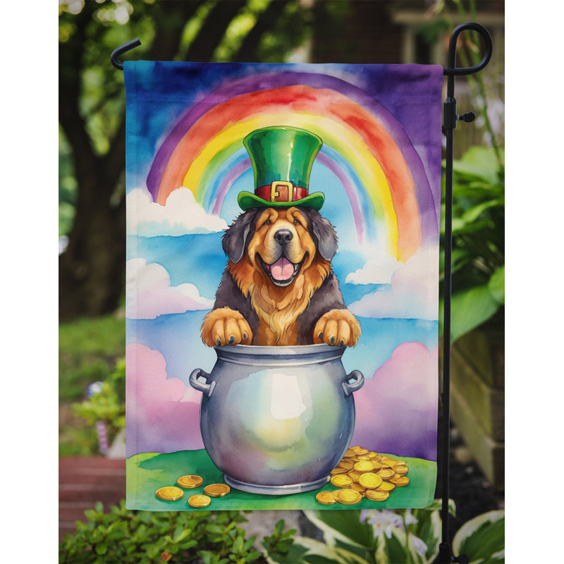 Drapeau de jardin double face en polyester H 15,5 po x l 11,25 po St Patrick's Day
