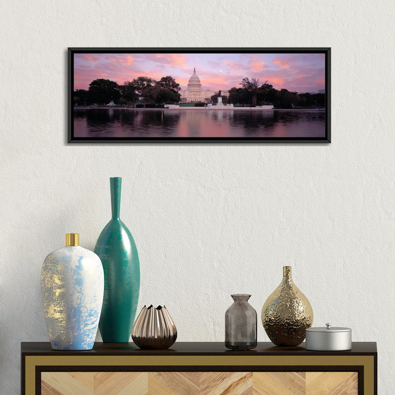 Panoramic U.S. Capitol Washington, D.C., reproduction de photo sur toile tendue, H 20 po x l 60 po x P 1,5 po