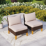 Argyri Armless Wicker Outdoor Patio Chair with Cushions