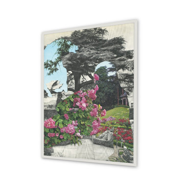 - Reproduction d'art mural Wild Wild 2 par Yannick Lowery - Cadre mural en bois massif - Nature et conception abstraite