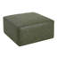 Repose-pieds rembourré carré en similicuir vert-129940566