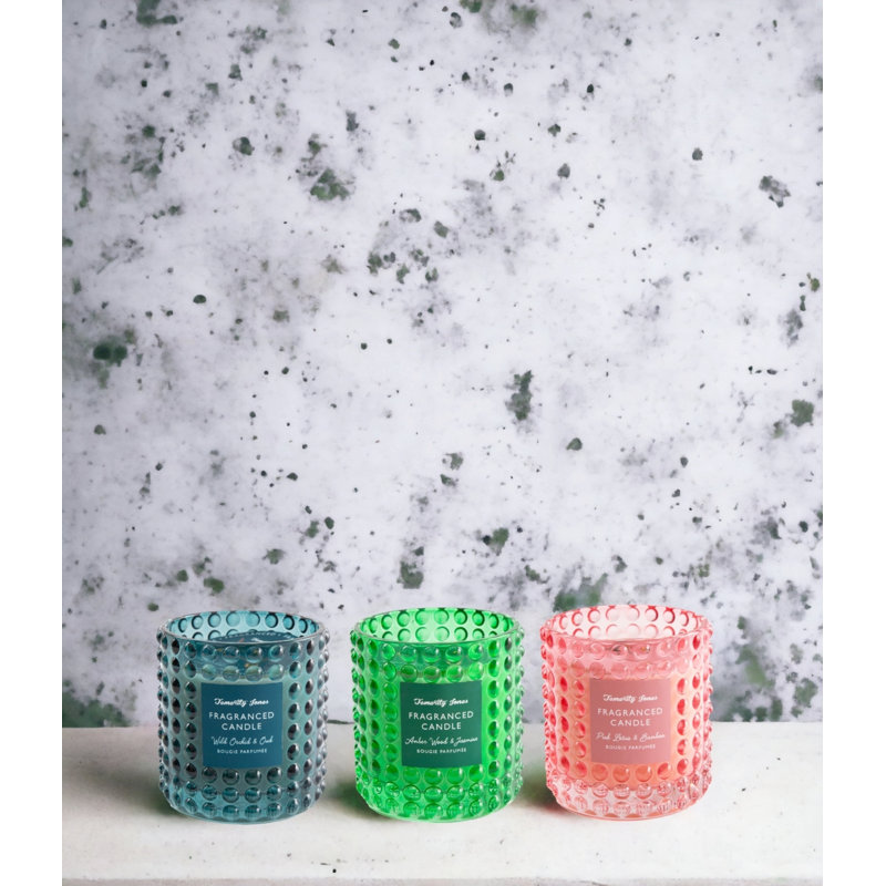 Scented Jar Candle with Glass Holder