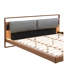 Lit moderne avec 2 lumières de nuit-390998268