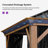 Purple Leaf Aluminium Patio Gazebo with Netting-82512209
