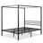 Toulouse Metal Platform Bed frame with Canopy Frame-59905135-59905130