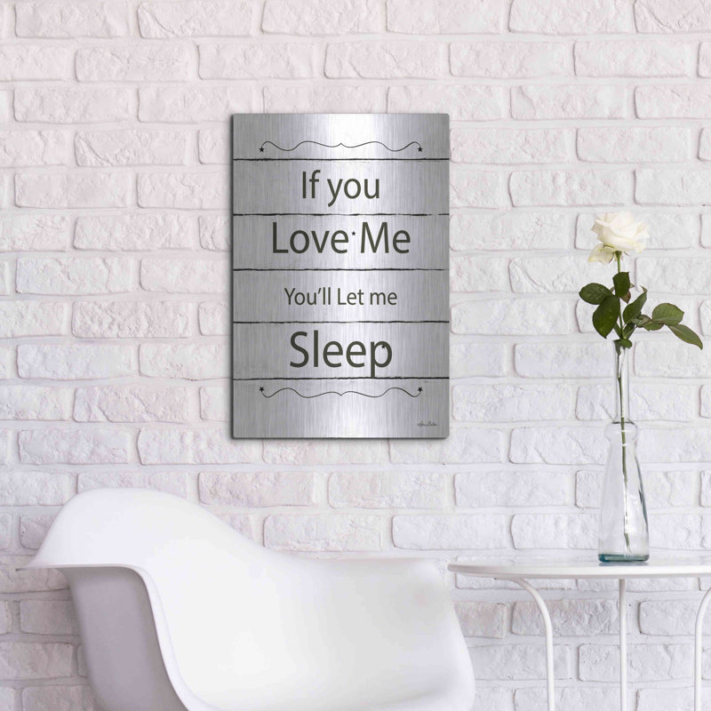 «Let Me Sleep» par Lori Deiter, art mural en métal, 16 po x 24 po, H 24 po x l 16 po