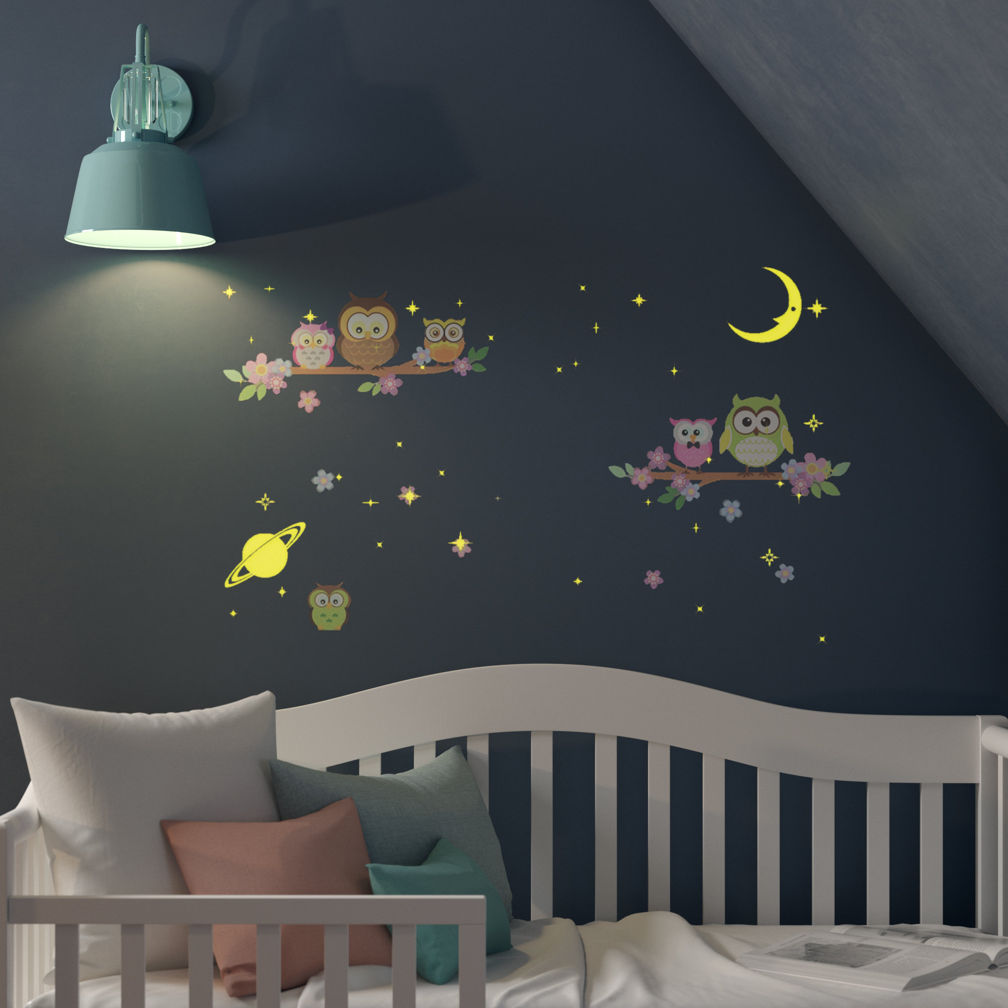 Harriet Bee Bayswater Moon and Stars Owl Tree Wall Decal & Reviews ...
