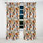 Motif rustique hexagonal Boho - Rideau abstrait - Rideau géométrique occultant - 1 panneaux-107556145