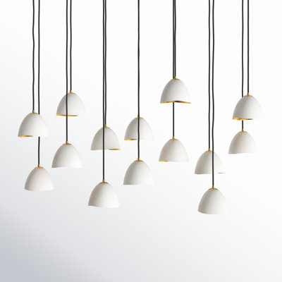 Cotter 14 Light Fabric Dimmable Geometric Chandelier