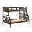 Dark Brown Twin - Over Full Bunk Bed, Classic Look, Wood, Guard Rails For , , No Foundation, Suitable Bedroom Brown, Wood Composition, On Top, Box Spring,-555320371-555320380