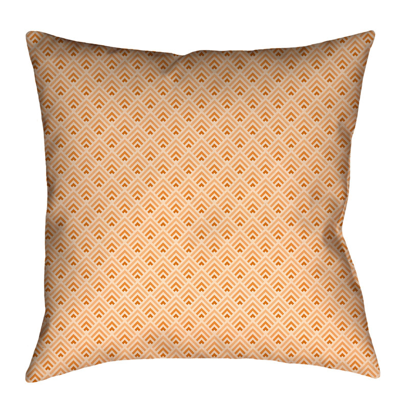 Housse de coussin Katelyn Elizabeth, 26 po x 26 po, Orange, Sergé de coton