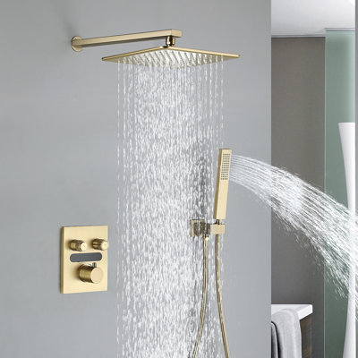 Thermostatic Complete Shower System with Rough in-Valve