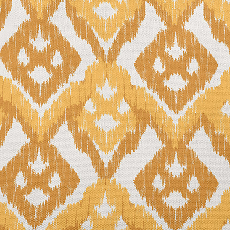 Happy Hippy Ikat Reversible Throw Pillow, 16" x 16", Egg Yolk Yellow