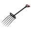 Fourche de jardin rouge robuste